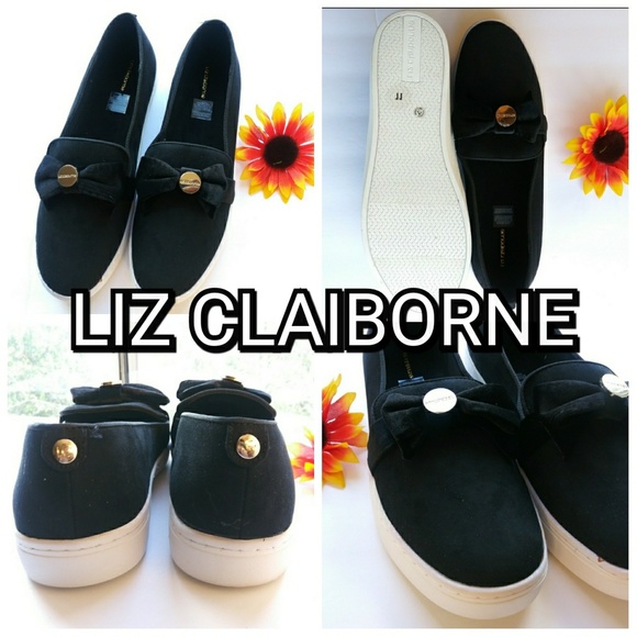 🆕 LIZ CLAIRBORN LOAFERS - BLACK & GOLD NWT - Picture 6 of 6